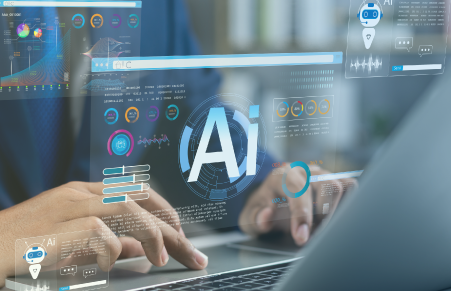 AI on a computer screen