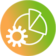 Gears and a pie chart