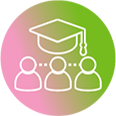 Graduation cap and persons