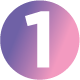 1 in a purple and pink gradient circle